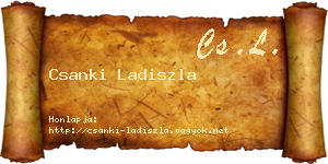 Csanki Ladiszla névjegykártya